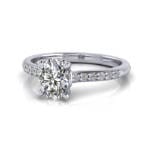 Engagement Ring, White Gold, Oval Cut Diamond, RSA1, LF Engagement Ring, White Gold, Oval Cut Diamond, RSA1, LF