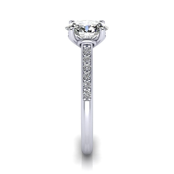 Engagement Ring, White Gold, Oval Cut Diamond, RSA1, SV Engagement Ring, White Gold, Oval Cut Diamond, RSA1, SV