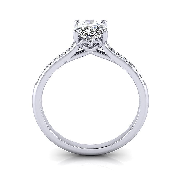Engagement Ring, White Gold, Oval Cut Diamond, RSA1, TF Engagement Ring, White Gold, Oval Cut Diamond, RSA1, TF