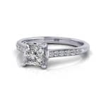 Engagement Ring, White Gold, Princess Cut Diamond, RSA1, LF