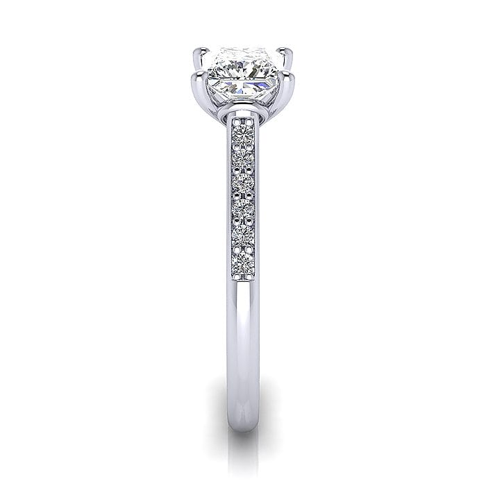 Engagement Ring, White Gold, Princess Cut Diamond, RSA1, SV
