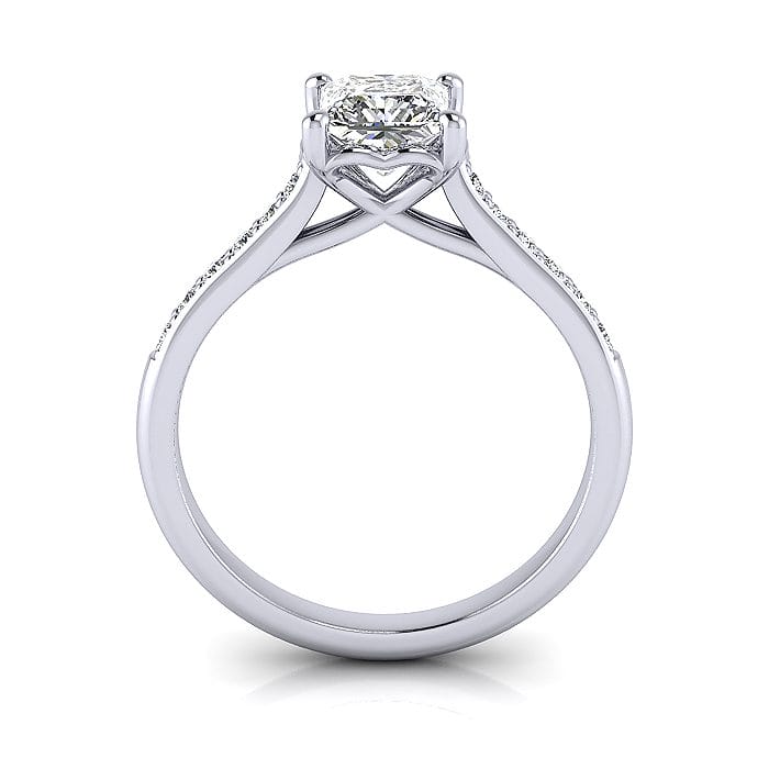 Engagement Ring, White Gold, Princess Cut Diamond, RSA1, TF