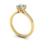 Engagement Ring, Yellow, Cushion Cut Diamond, RSA1, 3D Engagement Ring, Yellow, Cushion Cut Diamond, RSA1, 3D