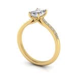 Engagement Ring, Yellow, Emerald Cut Diamond, RSA1, 3D