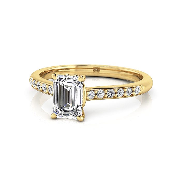 Engagement Ring, Yellow, Emerald Cut Diamond, RSA1, LF
