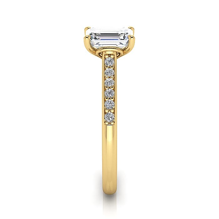 Engagement Ring, Yellow, Emerald Cut Diamond, RSA1, SV