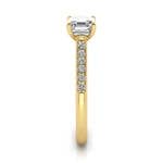 Engagement Ring, Yellow Gold, Asscher Cut Diamond, SV