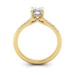 Engagement Ring, Yellow Gold, Asscher Cut Diamond, TF