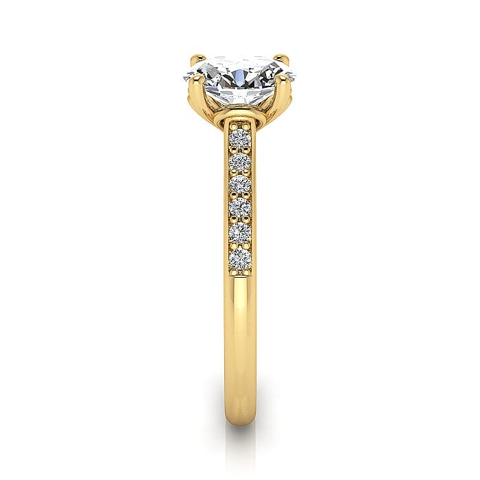 Engagement Ring, Yellow, Oval Cut Diamond, RSA1, SV