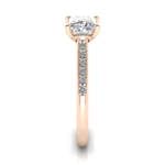 Engagement Ring, Rose Gold, Princess Cut Diamond, RSA1, SV