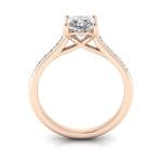 Engagement Ring, Rose Gold, Princess Cut Diamond, RSA1, TF