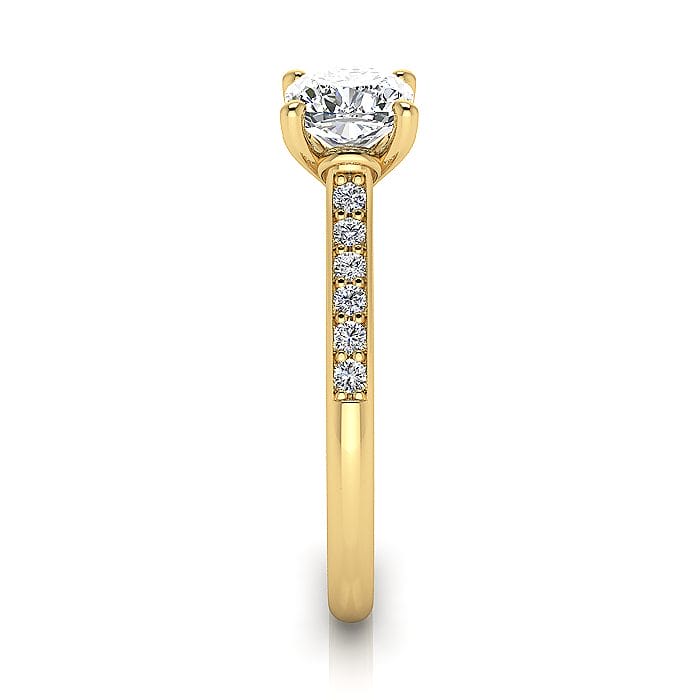 Engagement Ring, Yellow, Cushion Cut Diamond, RSA1, SV Engagement Ring, Yellow, Cushion Cut Diamond, RSA1, SV