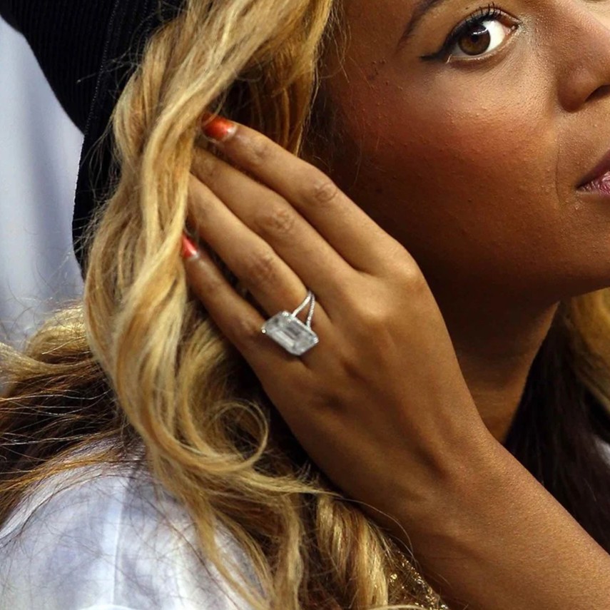 Beyonce Engagement Ring Close up