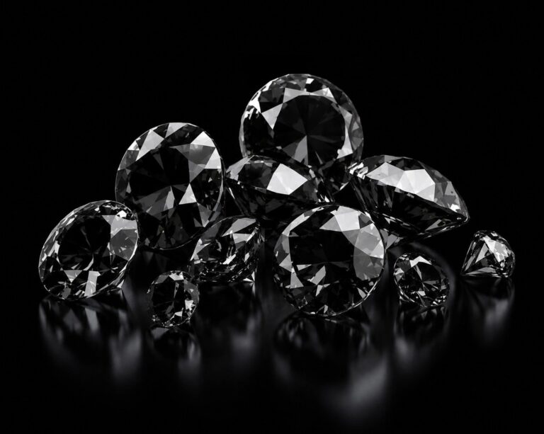 Black Diamonds against black background