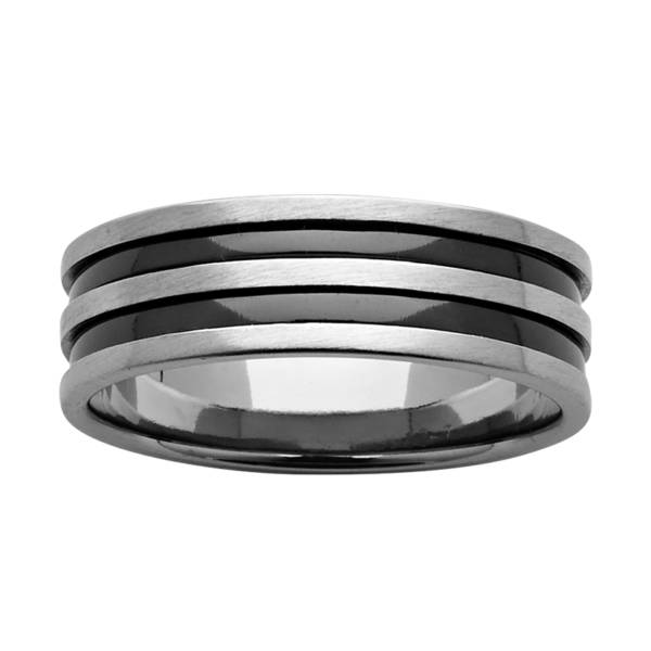 Black Zirconium Wedding Ring PDZ594