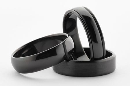 Black Zirconium Rings