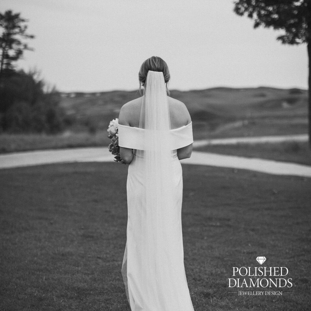 Bride in white dress