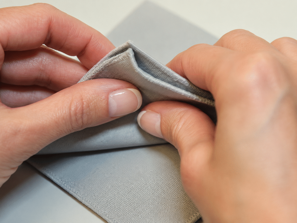 Cleaning diamond ring with a polishing cloth
