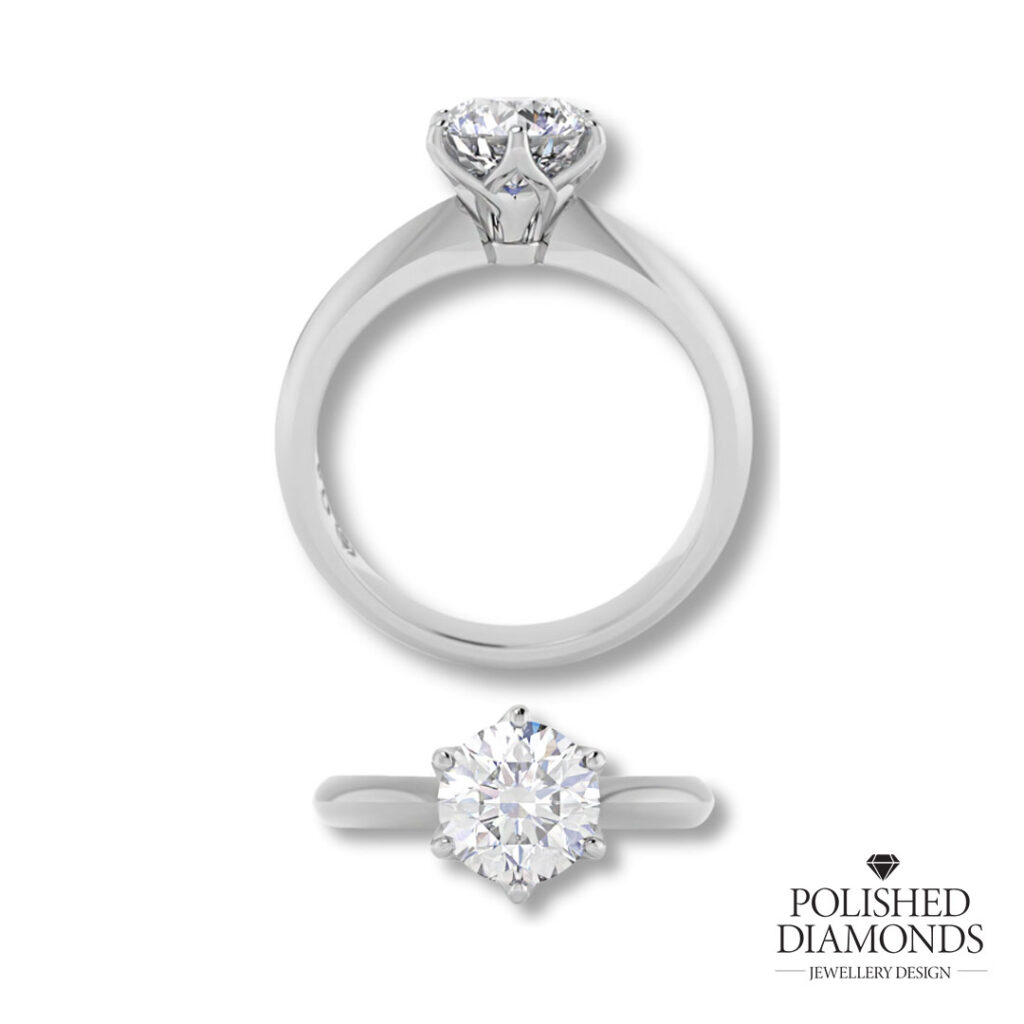 Custom Platinum Engagement Ring