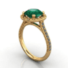 Emerald Engagement Ring