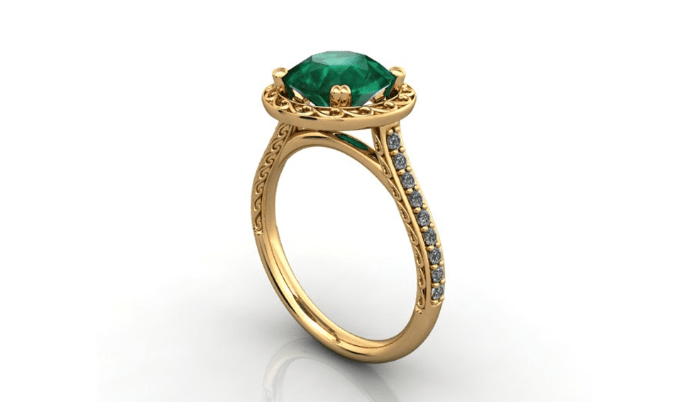 Emerald Engagement Ring