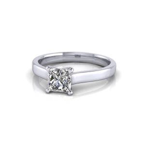 Engagement Ring, Princess Cut, RS12, Platinum, LF
