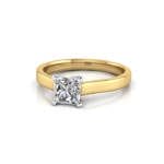 Engagement Ring, Princess Cut, RS12, Yellow Gold, LF Engagement Ring, Princess Cut, RS12, Yellow Gold, LF