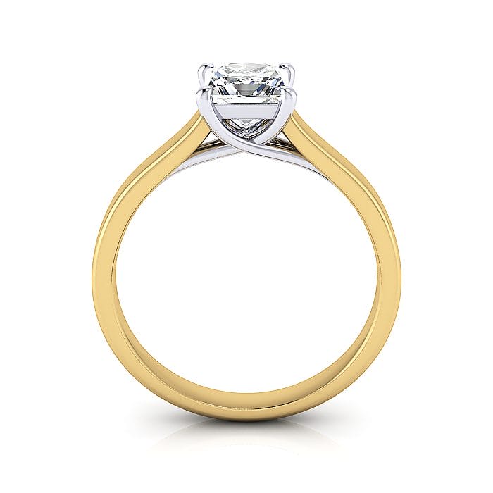 Engagement Ring, Princess Cut, RS12, Yellow Gold, TF Engagement Ring, Princess Cut, RS12, Yellow Gold, TF