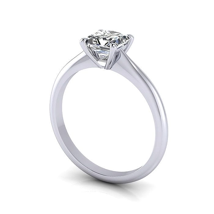 Engagement Ring, Princess Cut, RS13, Platinum, 3D Engagement Ring, Princess Cut, RS13, Platinum, 3D