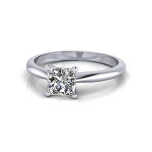 Engagement Ring, Princess Cut, RS13, Platinum, LF