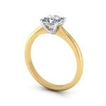 Engagement Ring, Princess Cut, RS14, Yellow Gold, 3D Engagement Ring, Princess Cut, RS14, Yellow Gold, 3D