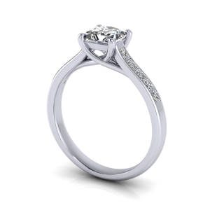 Engagement Ring, Princess Cut, RSA2, White Gold, 3D