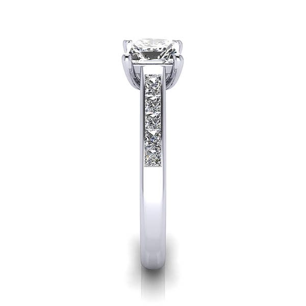 Engagement Ring, Princess Cut, RSA2, White Gold, SV