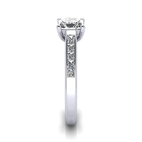 Engagement Ring, Princess Cut, RSA2, White Gold, SV