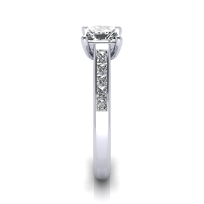 Engagement Ring, Princess Cut, RSA2, White Gold, SV
