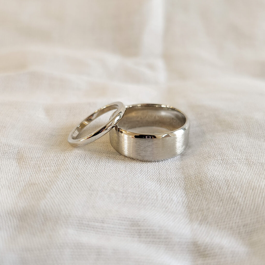 Platinum Men and Womens Wedding Bands