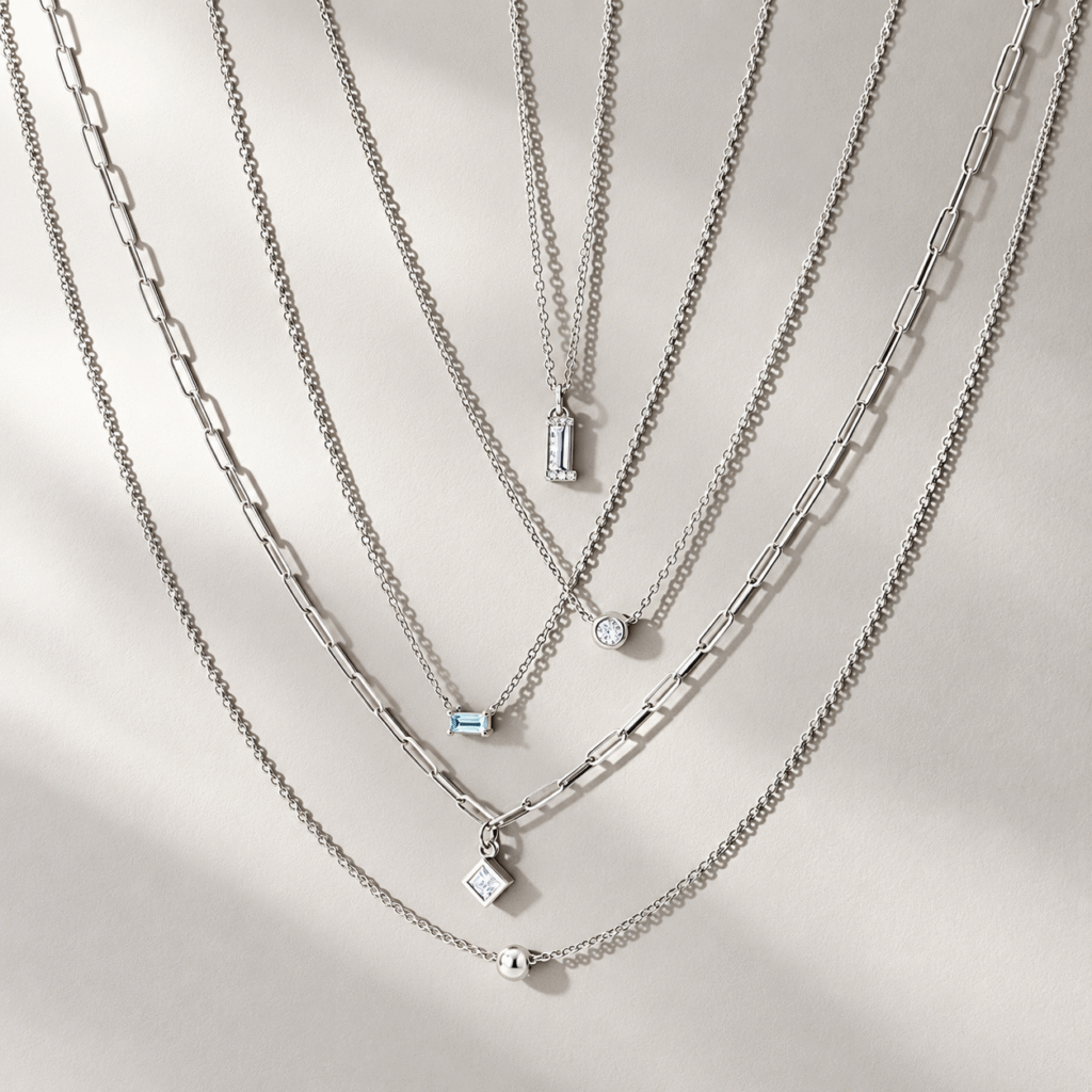 Layered diamond pendants