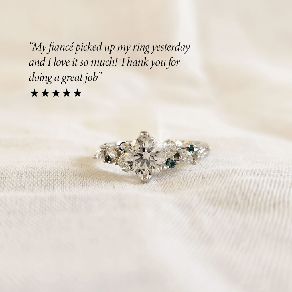 Nel engagement ring and client testimonial