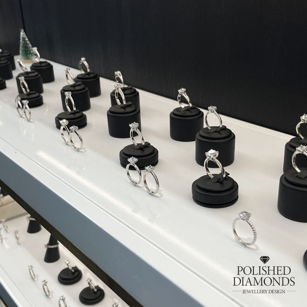 Polished Diamonds Ring Display