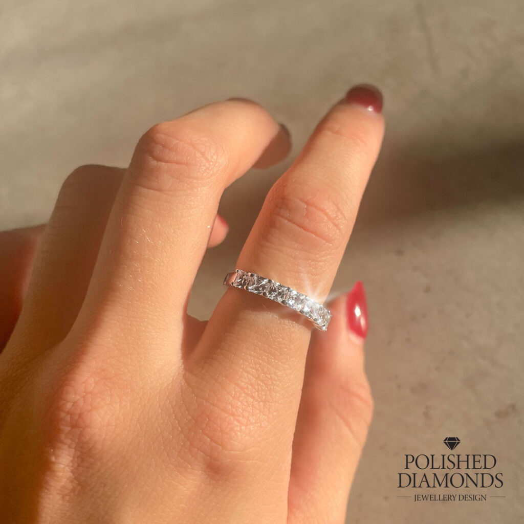 Platinum Princess Cut Eternity Ring