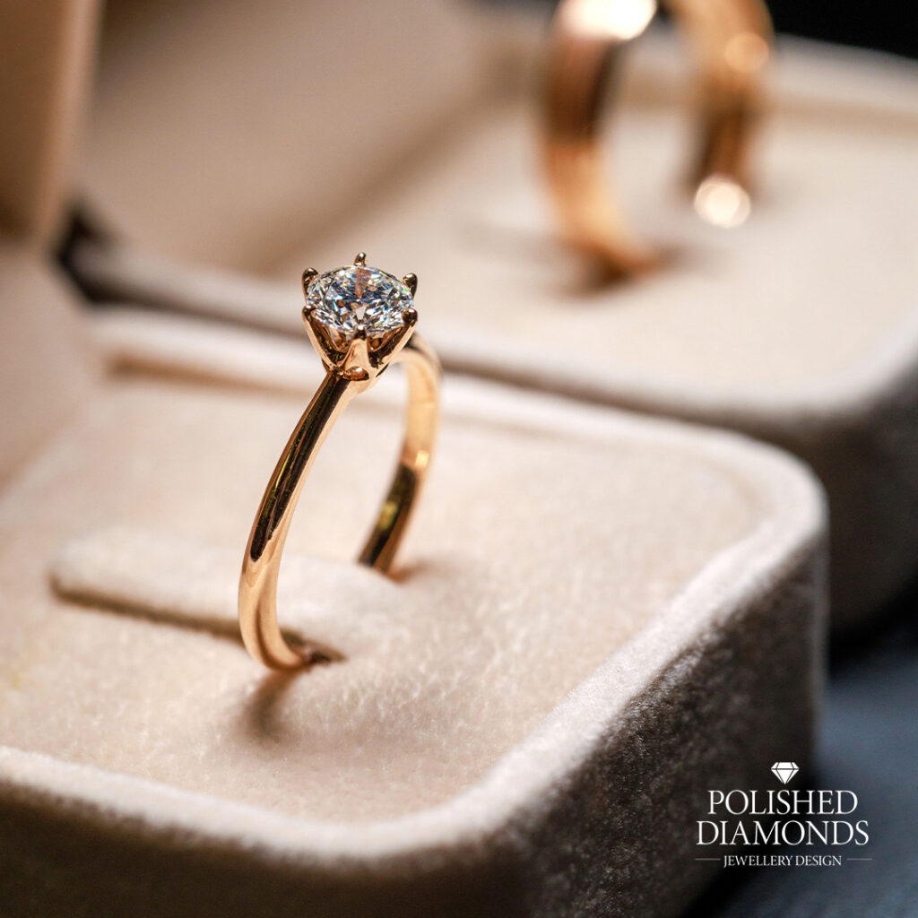 Diamond ring in jewellery box