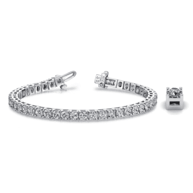 Tennis Bracelet PD B131 White Gold 3D