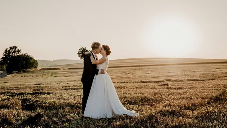 Married couple at sunset