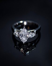 Diamond Ring in a black background