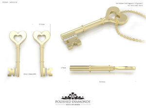 image of a CAD model diamond key