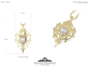 image of a diamond pendant custom made
