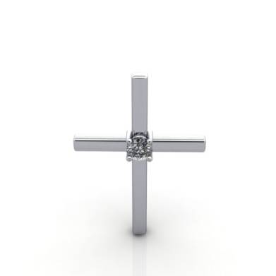 Diamond Cross White Gold PDC1 3D