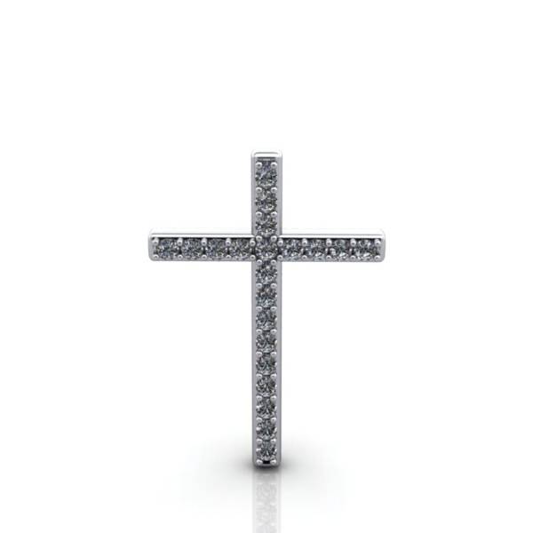 Diamond Cross White Gold PDC2 3D