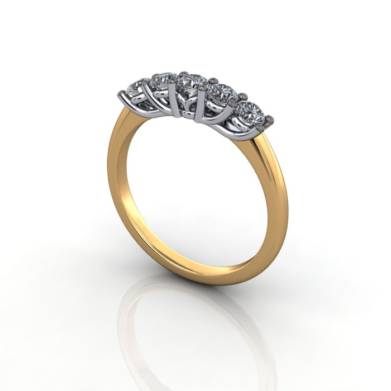 Anniversary Ring, RA1, Platinum, 3D