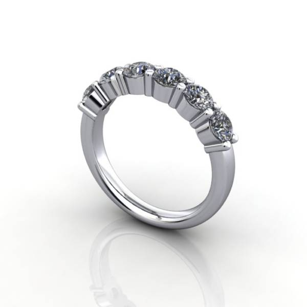 Anniversary Ring, RA2, White Gold, 3D